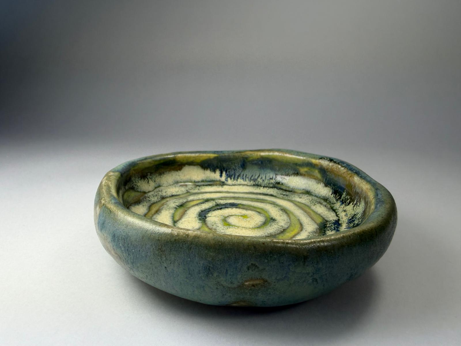 Swirl Trinket Dish — hand-built ceramic by Grace Ahern