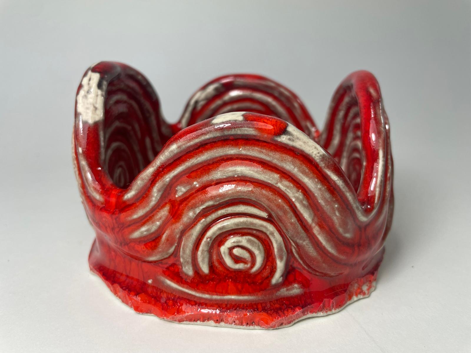 Inferno — hand-built ceramic by Grace Ahern