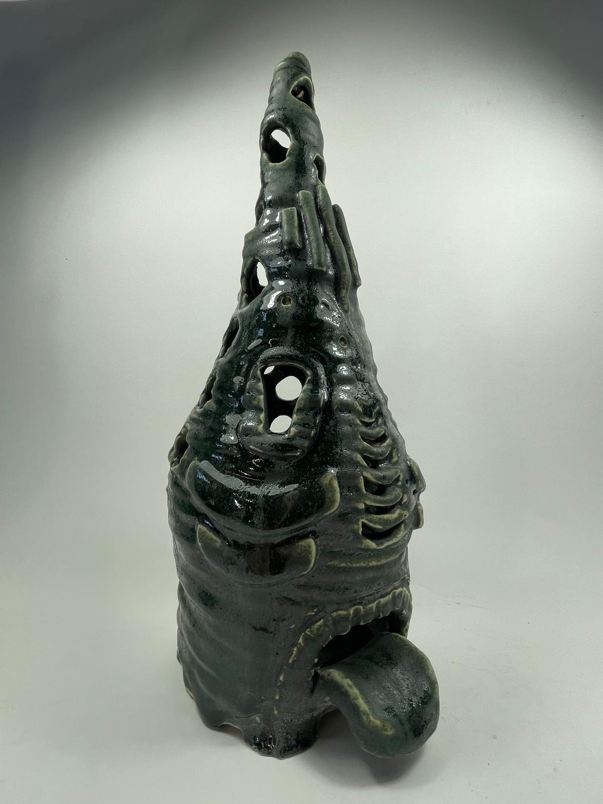 Tribal Man — hand-built ceramic by Grace Ahern